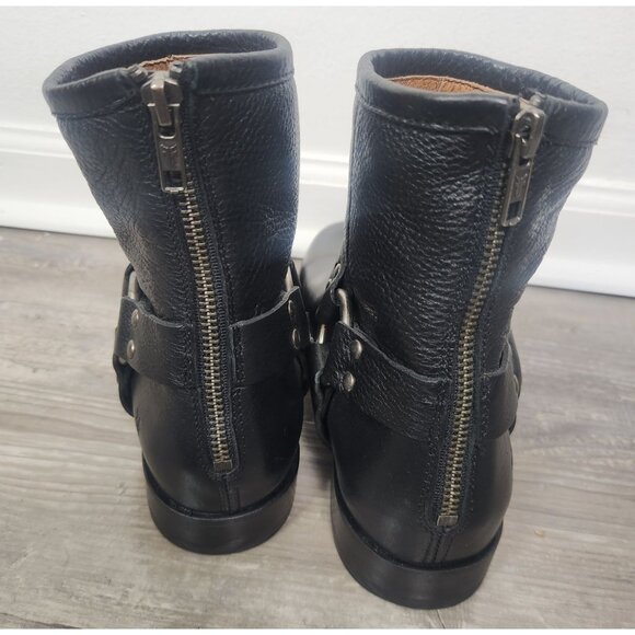 Frye Women's Sz. 8B Portia Harness Short Black Leather Boots NWOT - Picture 3 of 8